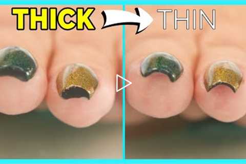 Thick Ugly Nails? QUICK HACK To Thin