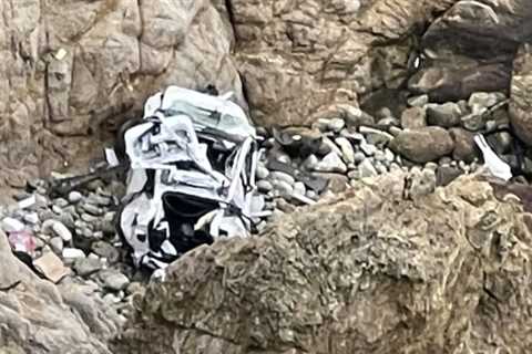 4 survive in ‘miracle’ after Tesla plunges off notorious California cliff