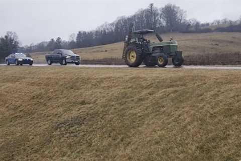 Crazed North Carolina man recklessly operating stolen tractor leads officers on lengthy pursuit