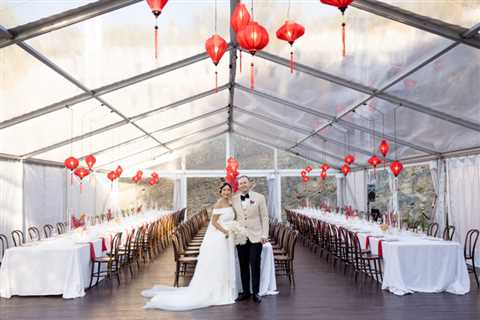 This Quarry Amphitheater Wedding Fully Embraced Chinese Culture