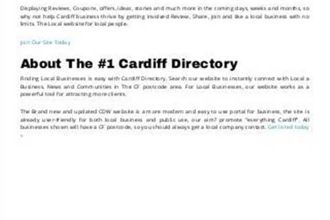 Getting My Cardiff Business Directory To Work 