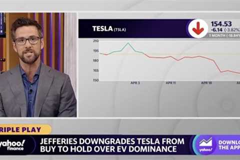 Tesla stock trends lower amid downgrade by Jefferies analysts