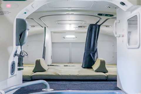 See inside the hidden airplane bunk rooms onboard Boeing's revolutionary 787 Dreamliner aircraft..