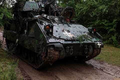 Ukraine used US-supplied Bradley IFV to evacuate civilians while under heavy fire, including one..