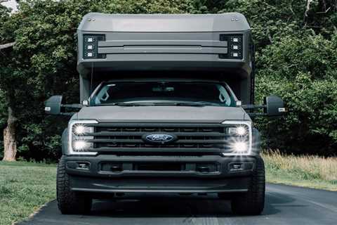 A luxury RV maker has turned a Ford F-250 into a $350,000 camper with almost all the comforts of..