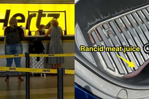 Don't forget to check the frunk: A Hertz customer found a slab of rancid meat