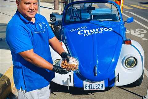 Churros and Dodgers ––his winning combination on wheels