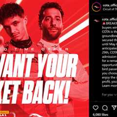 COTA offers $350 buyback for F1 U.S. Grand Prix early bird passes it sold for $299