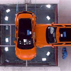 Volvo EX30 endures a side impact crash test with an EX90