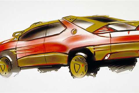 GM Design Heritage Archive shares concept sketches of the Pontiac Aztek in happier times