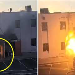 Close call caught on camera: Virginia firefighter experiences electrical explosion up close