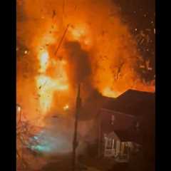 Caught on camera: House explodes in Northern Virginia as police move in