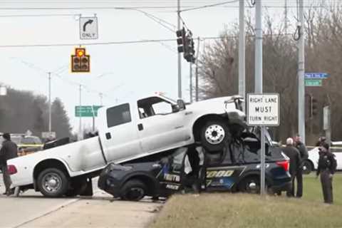 Ohio officer hospitalized after suspect's vehicle lands on top of cruiser during pursuit