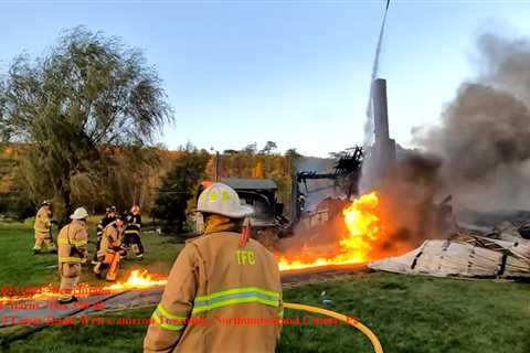 Video: Rolling fuel fire at two-alarm Pennsylvania house fire