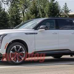 Cadillac Escalade IQL caught in spy photos looking long