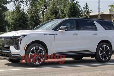 Cadillac Escalade IQL caught in spy photos looking long