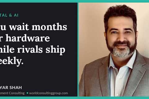 You wait months for hardware while rivals ship weekly.
