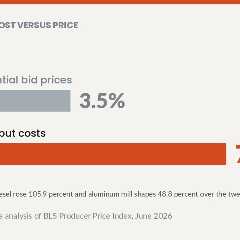 Construction Input Costs Are Rising at Twice the Rate of Bid Prices
